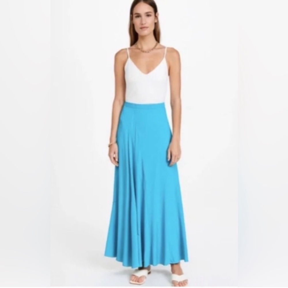 Ann Taylor Elegant Blue Maxi Skirt